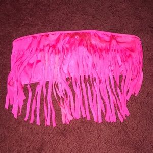 Fringe Bandeau Bikini Top